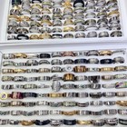 Stainless Steel Rings For Womens Wholesale Lots 30pcs Fashion Mens Mix Size Ring