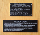 Mooney Placard Travel Rigging Board Flap M20-c-d-e-f-g-j   Mark22