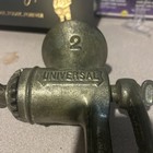 Antique Universal No  1 Food Chopper Meat Grinder Manual Hand Crank Table Mount
