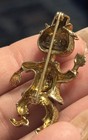 Vintage Les Bernard 925 Sterling Silver Enamel Articulated Clown Brooch