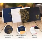 60 Thank You Gold Black White Blue Designed Envelopes Notes Cards Bulk Set 4x6 
