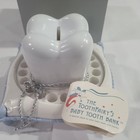 Vintage The Tooth Fairy s Baby Tooth Bank Blue   White 1990   6  X 6  X 4 