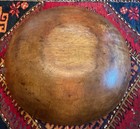 Antique Primitive 19    X 18     Wood Rimmed Bowl W hole For Hanging   