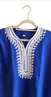Embroidered African Clothing For Men women Dashiki S-4 Blue Handmade