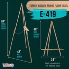 64  Torrey Wooden A-frame Tripod Artist Floor Easel  Adjustable Display Stand