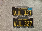 1963 Black California License Plates  1967 Validation  Pro-restored  Dmv Clear