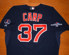 Mike Carp Boston Red Sox 2013 Game Used Worn Jersey Post Season B Strong Patches