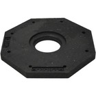 Pro Safe 10 Lb Black Rubber Traffic Delineator Post Base  15 5  X 15 5  X 1 1 