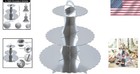 Silver 3-tier Cardboard Cupcake Stand Holder Dessert Tower Party Wedding Display