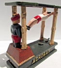 Vintage Acrobat Bank Mechanical Cast Iron  penny Bank Works - Reproduction 