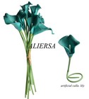 10 Heads Mini Calla Lily Bridal Wedding Bouquet Real Touch Flower Bouquets Fo   