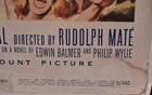 1951 When Worlds Collide Original Movie Poster Window Card 14x22 Cult Sci-fi