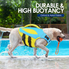 Dog Life Jacket Reflective Dog Life Vest For Swimming Boating  L