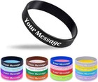 1-20pcs Custom Silicone Wristbands - Personalised Rubber Bracelets For Events