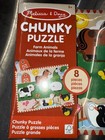 Melissa   Doug Chunky Puzzle Farm Animals 8 Piece Wooden Preschool Toy Ages 2       