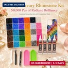 50000pcs Rhinestone Bedazzling Kit 30 Colors 3mm Flatback Resin Gems B7000 Glue