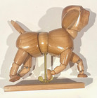 Wooden Multi Jointed Articulated Posable Dog Model Artist Mannequin Drawing Art