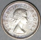 1955 South Africa 1 Shilling Elizabeth Ii Proof Silver Coin  24121102r 