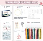 Diy Stitch Book  Embroidery Stitch Book On Linen Fabric  Complete Toolkit And   