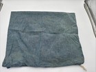 Vintage Fire Department Laundry Bag Drawstring Blue Denim  20x35 Cloth Sack