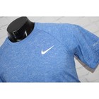 Nike Swim Shirt Men Medium Blue Dri-fit Upf 40  Short Sleeve Rash Guard Gym