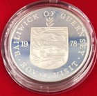 1978 Bailiwick Of Guernsey Proof 1oz Silver Coin   Comes In Capsule   A90353