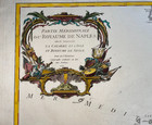 Sicily Kingdom Of Naples Italy Dated 1750 Robert De Vaugondy Large Antique Map