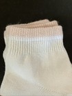 Vintage Softies Ankle Socks Pink Trim Microsupreme Nylon Blend 6 Pair New 9-11