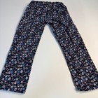 Oshkosh Bgosh Girls Navy Blue Floral Pants Size 7 Adjustable Waist