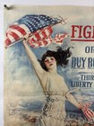 Fight Or Buy Bonds World War I Bond Poster  good   20x30 1917 Ww1 Chrissy