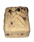 Beautiful Cupid Cherub Trinket Box Resin Vintage     Fun