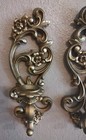 Vintage 2 Pc Candle Sconce Homco 1971 Wall Decor 15  Gold Color Usa Set  4118