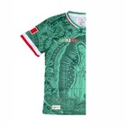 Virgencita Soccer Jersey Unisex Green Color  With Traditional Flag