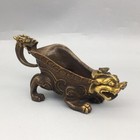 Ornaments Exquisite Collection Of Chinese Antique Gilt Bronze Dragon Jue Cup