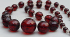 Beautiful Antique   Vintage Art Deco Faceted Cherry Bakelite Necklace