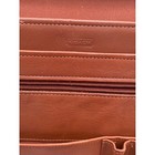 Coach Vintage Brown Leather Zip 3 Ring Portfolio Binder Planner Organizer Krause