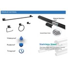 4pcs Matte Black Bathroom Hardware Set Wall Mounted Towel Toilet Paper Holder