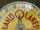 Original Land O  Lakes 12  Dial Thermometer Sign Glass Cover