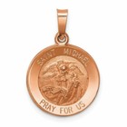 3d 5 8  Saint Michael Pray For Us Medal Charm Pendant Solid Real 14k Rose Gold