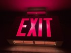 Lightalarms Ux2wrw Incandescent Exit Sign Red With Canopy  lamps Included 