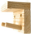 Baseball Bat Rack Display Holder Holds 1 Full Size Bat 1 Ball Natural Finish 