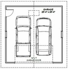 24x24 2-car Garage -- 576 Sqft -- 8ft Walls -- Pdf Floor Plan -- Model 1e
