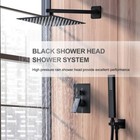 Shower Faucet Set W mixer Valve Kit Rainfall Shower Head Combo System Wall Mount