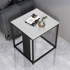 Small Coffee Table Side End Table Sofa Bed Square Nightstand With Storage Shelf 