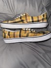 Vans Yellow Plaid Men s Lace-up Canvas Casual Sneakers
