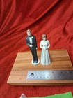 Vintage Wilton Ceramic Bride And Groom Wedding Cake Topper Figurines Pair 4 5 