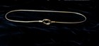     vintage Gold Tone Metal Belt 80s Retro Love Knot Scaled Stretchy 29    Women Y2k