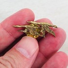 Vtg Canadian Geese Pair Flying Gold Tone Lapel Pin
