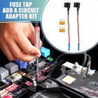 1 Set Universal 2pcs Car Fuse Tap Add A Circuit Adapter 12v With 2pcs 5a Micr