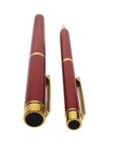 Sheaffer 14k Gold Nib Brown Lacquer Fountain Pen   Pencil Set  24985